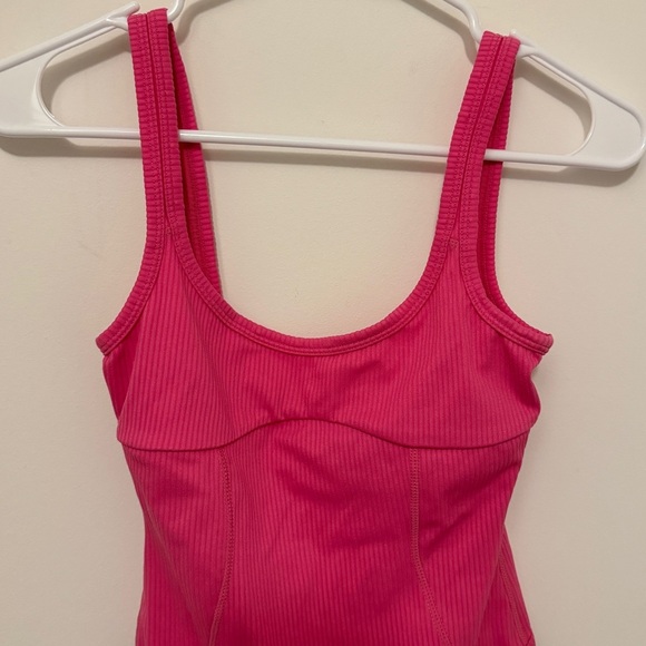 For Love And Lemons Pink Ribbed Bodysuit Size XS Barbie Core Hot Pink - Picture 4 of 7